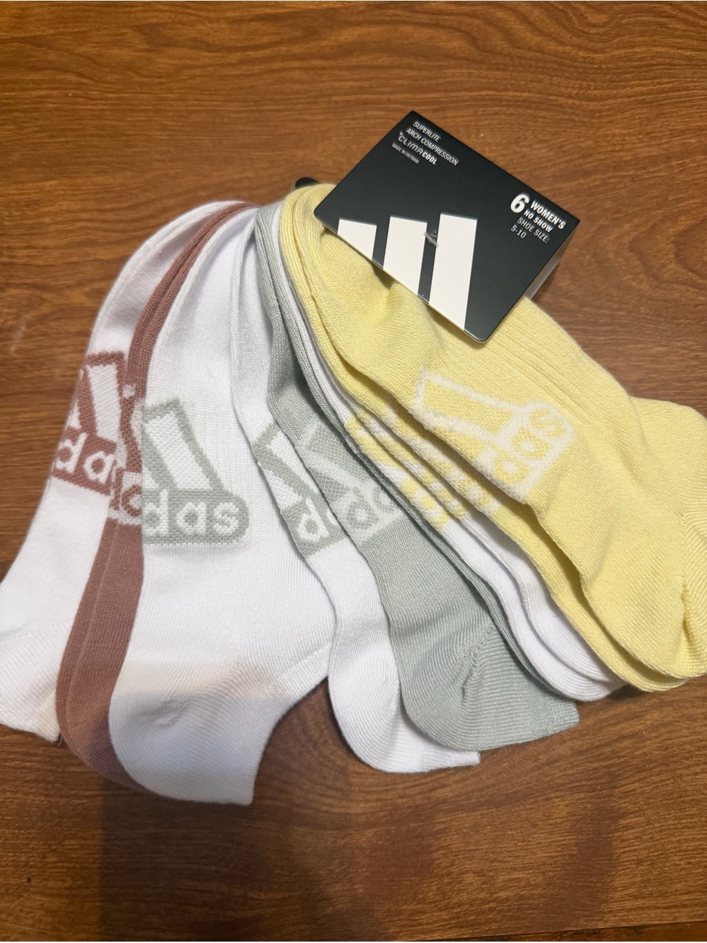 adidas Women's 6-Pack No Show 5-10 NWY